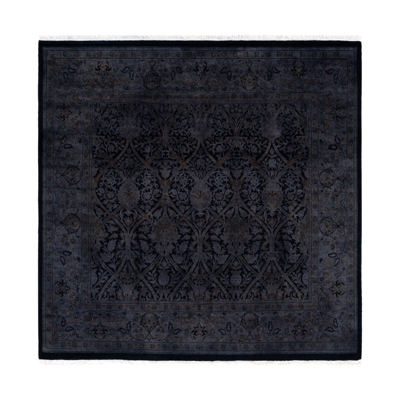 Overdyed One-of-a-Kind 6' 2" x 6' 3" Hand Knotted Area Rug