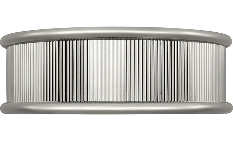 Ritz Flush Mount, Polished Nickel, 6" H x 18" W x 18" D