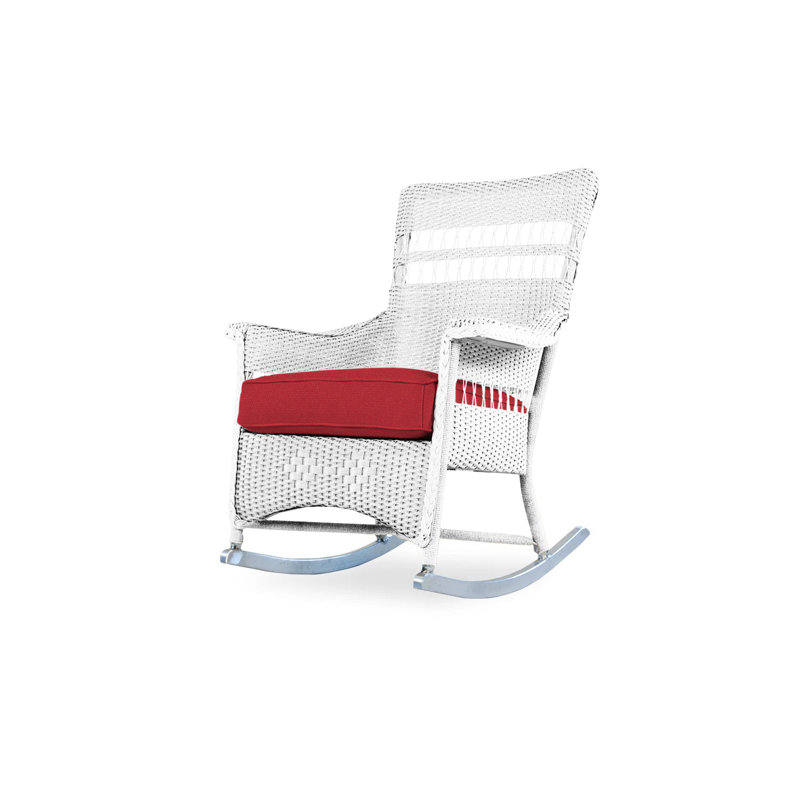 Nantucket Outdoor Rocker Chair, White, Demo Stone