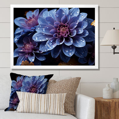«Mums Nocturnal Elegance Midnight Indigo», reproduction sur toile