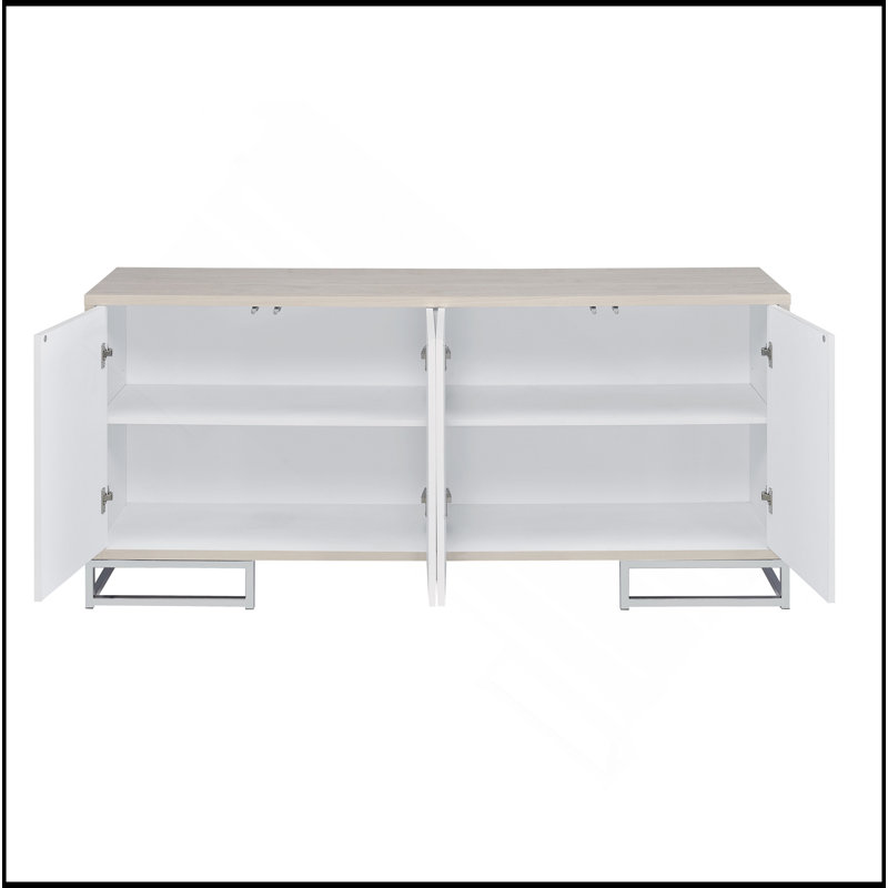 Console Liam Blue Marble Paint & Chrome