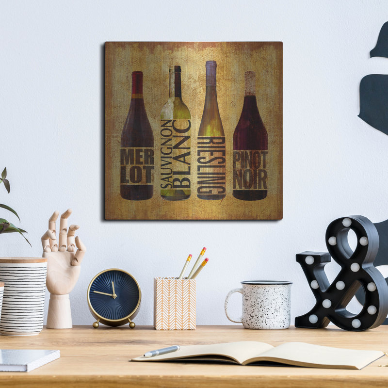 Winston Porter «The Wine Up 1» par Art Licensing Studio, art mural en métal, H 12 po x l 12 po