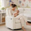 Fauteuil inclinable, pivotant et oscillant en velours côtelé de 36 po Reiby-112014142