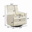 Fauteuil inclinable manuel en velours côtelé à côtes larges, blanc-1892054172