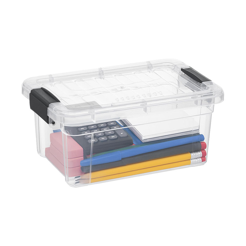 Boîte de rangement transparente Superio avec couvercle, bacs de rangement en plastique de 3,5 pintes pour l'organisation, caisses empilables, sans BPA, non toxiques, sans odeur, organisateurs pour la maison, le bureau, l'école et le dortoir,