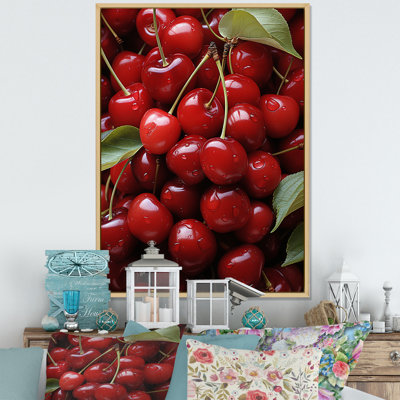 Red Cherry Fruit Beauty II - Cherry Wall Art