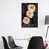 Toile avec cadre en bois brun classique