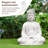 22.75"H MGO White Meditating Buddha Statue