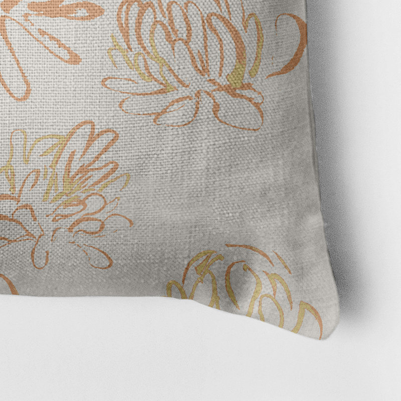  Housse de coussin carré et insert, Orangé