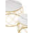 Set Of Two Side Tables With White Marble Top And Gold Frame