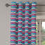 Rideau à œillets décoratif à 2 panneaux à motif de chevrons Latitude Run®, 50 po x 63 po, rose, bleu ciel, noir-106353169