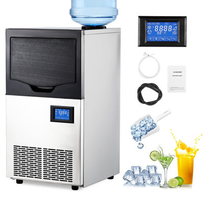 Commercial Ice Maker Machine 140Lbs/24H With 2 Water Inlet Modes
