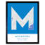 Mogadishu City Map Mogadishu Somalia City Map Blue 1 Piece Single Picture Frame Wall Art