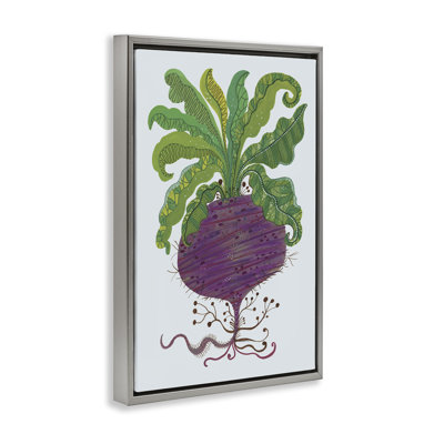 Stylized Beetroot Vegetable Floating Frame, design by Kay Widdowson