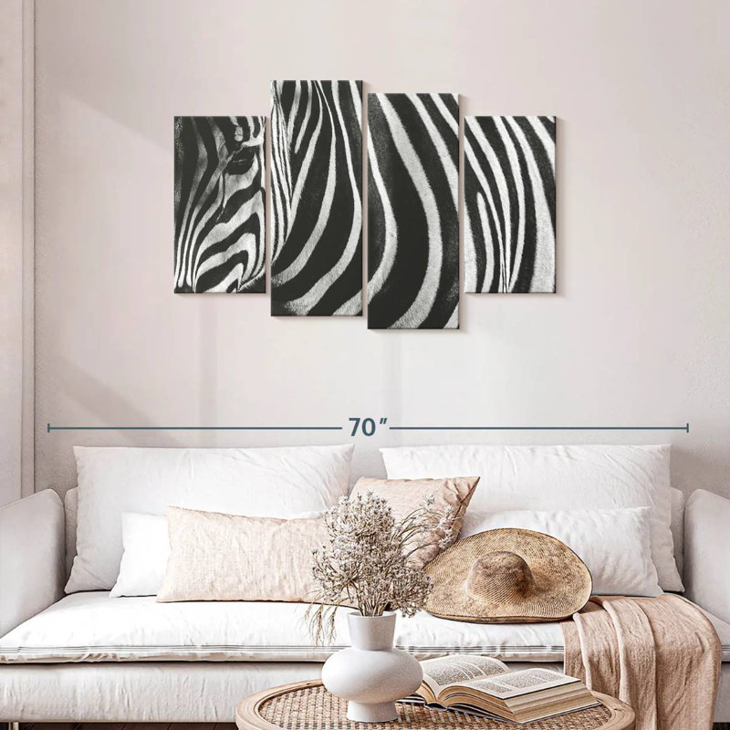 Brampt Monochrome Zebra, 27" H x 43" W
