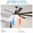 72-Inch Modern Walnut Wood Ceiling Fan With Integrated LED Light, 8 Solid Wood Blades, Remote Control & Reversible DC Motor