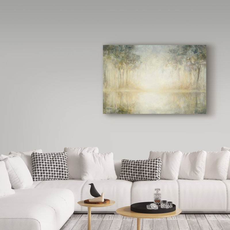 «Morning Mist and Light», reproduction de peinture acrylique sur toile tendue, H 12 po x l 19 po x P 2 po
