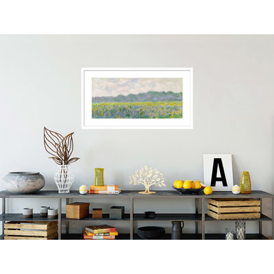 «Field of Irises at Giverny» par Claude Monet, impression giclée encadrée