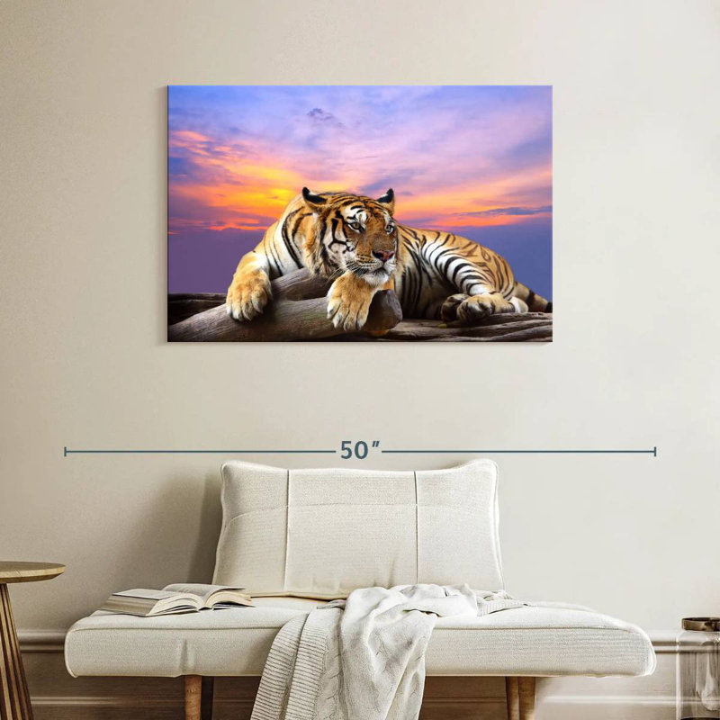 Lounging Tiger, 26" H x 39" W
