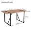 Table de salle à manger rectangulaire avec un dessus spécialement texturé et des pieds en métal noir-1600231143