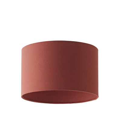 Drum Cotton Blend Pendant Shade ( Slip-On ) in Orange