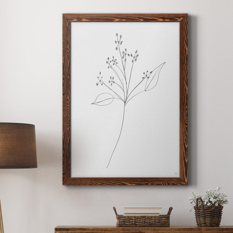 Toile encadrée B-botanique G-Premium - prête à être accrochée, H 20 po x l 17 po x P 1 po, Érable