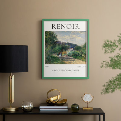 A Road In Louveciennes Poster Framed Print - Solid Wood