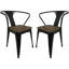 Fauteuil empilable en métal 17,5 po H