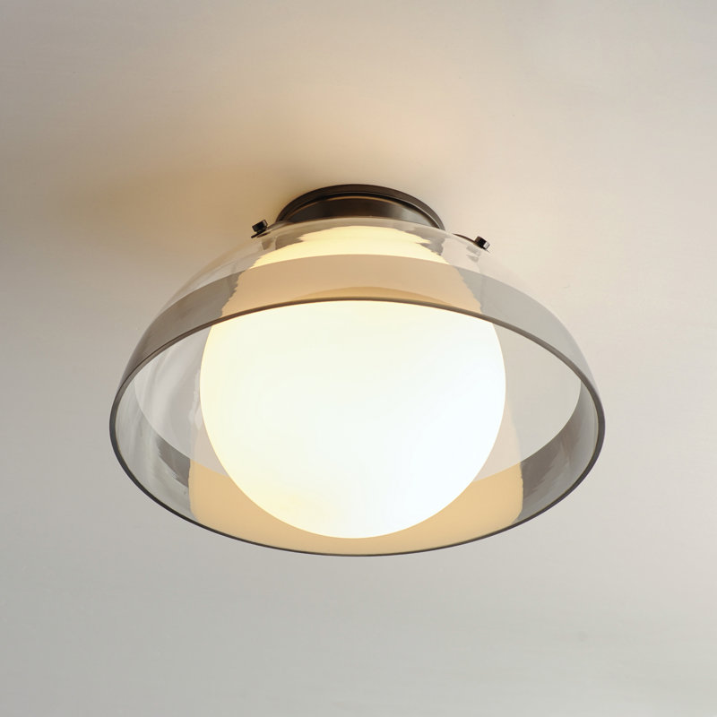 Domain 1 - Light Semi Flush Mount, Gunmetal, Smoke