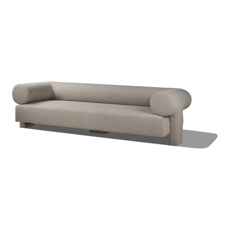Augustine 81" Sofa In Pewter Boucle Fabric, Gray