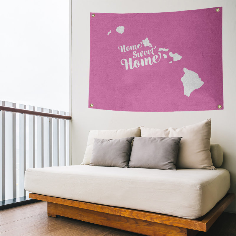 Tapisserie murale honolulu doux pour la maison, H 50 po x l 59 po, Rose
