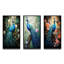 «Teal Peacock Monicol», 3 pièces sur toile-665845624-665845625