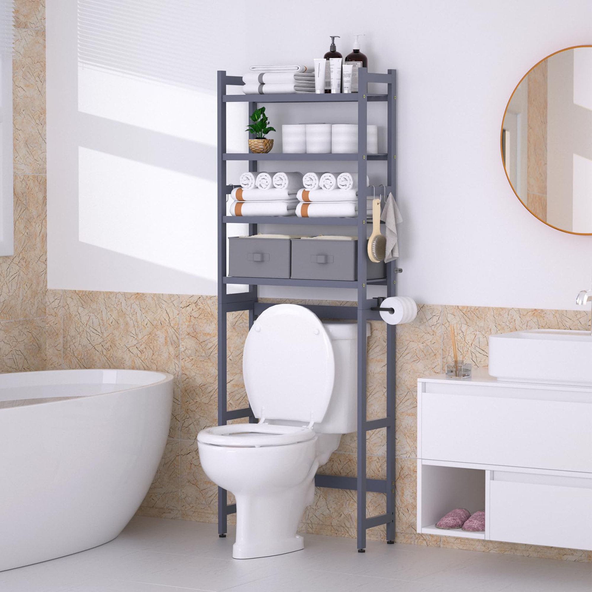 Bathroom Shelf Height Above Toilet