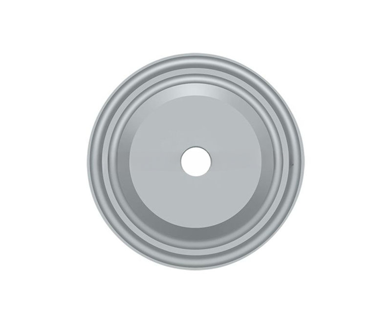 Metal Knob Backplate, Brushed Chrome