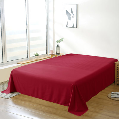 Drap plat en microfibre douce brossée avec ourlet de 10 cm, 1 drap plat seulement