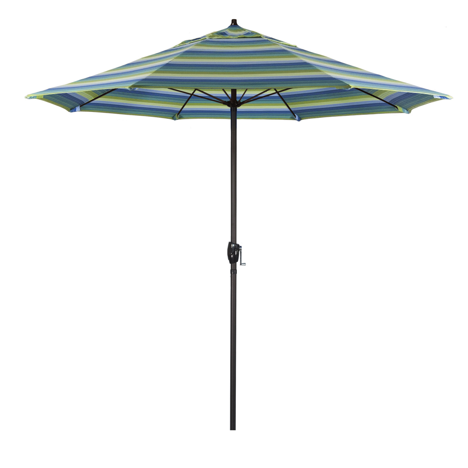 Deshaun 9' Sunbrella® Market Umbrella, Seville Seaside Stripe Sunbrella®