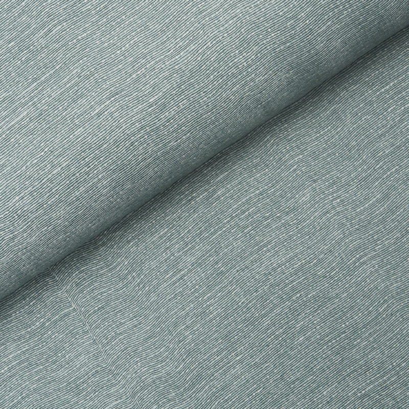 Schumacher x Patterson Flynn Linen Plissé Wallpaper, Blue