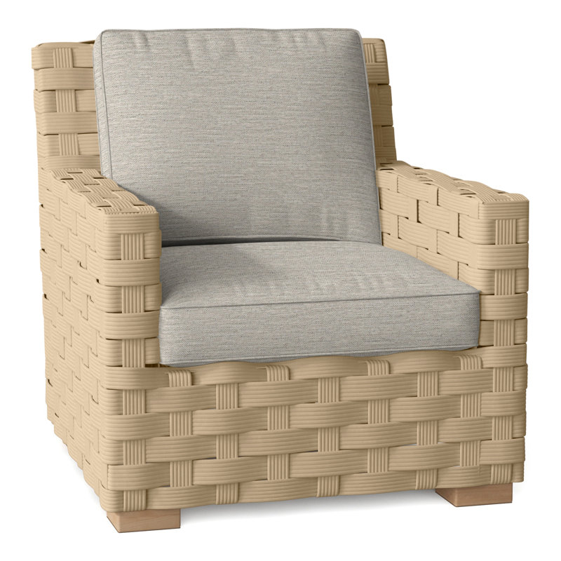 St. Barts Outdoor Lounge Chair, St. Barts Natural Rope, Fog Rain