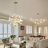 10-Light Dimmable LED Ceramic Chandelier