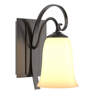 Scroll Sconce - Opal Glass