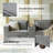 Bessette 144” Modern Storage Sectional Sofa With Charging Station And Middle Storage Compartment-509092122