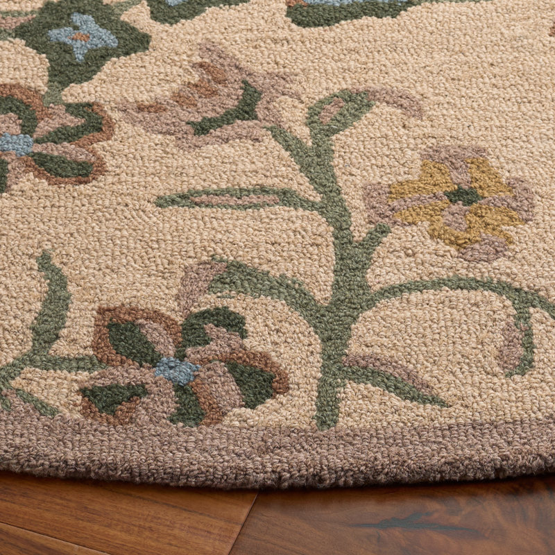 Chelsea Hand Tufted Wool; Cotton Abstract Indoor Rug, Round 6'