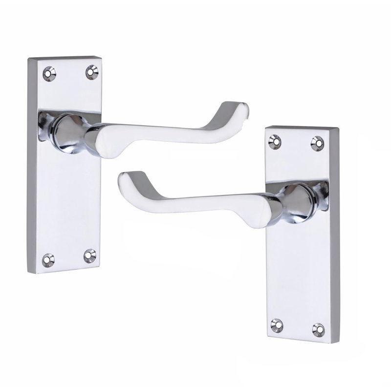 Golden Grace 2 Pairs Victorian Scroll Latch Door Handle