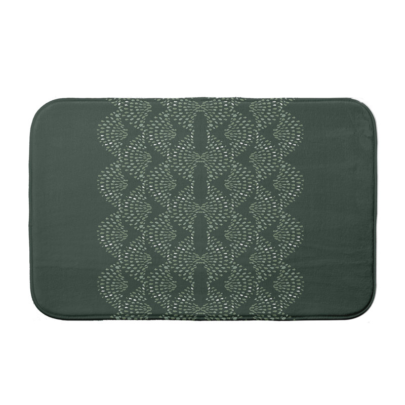Tapis de bain Hawkinsville, l 34 po x L 21 po, Vert