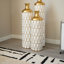 Vase de plancher en métal de style moderne, décoration de maison en forme de gouttelette, ensemble de 3 pièces de vase en métal blanc