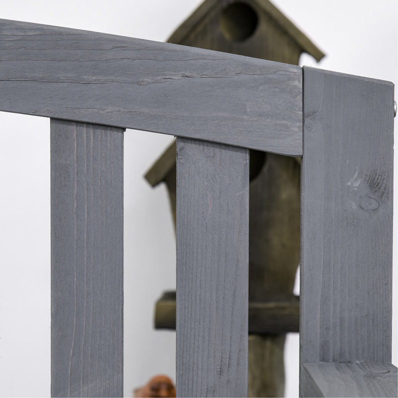 Banc d'extérieur en bois, banc de jardin 2 places avec dossier et accoudoirs, banc de patio, porche, bord de piscine, balcon