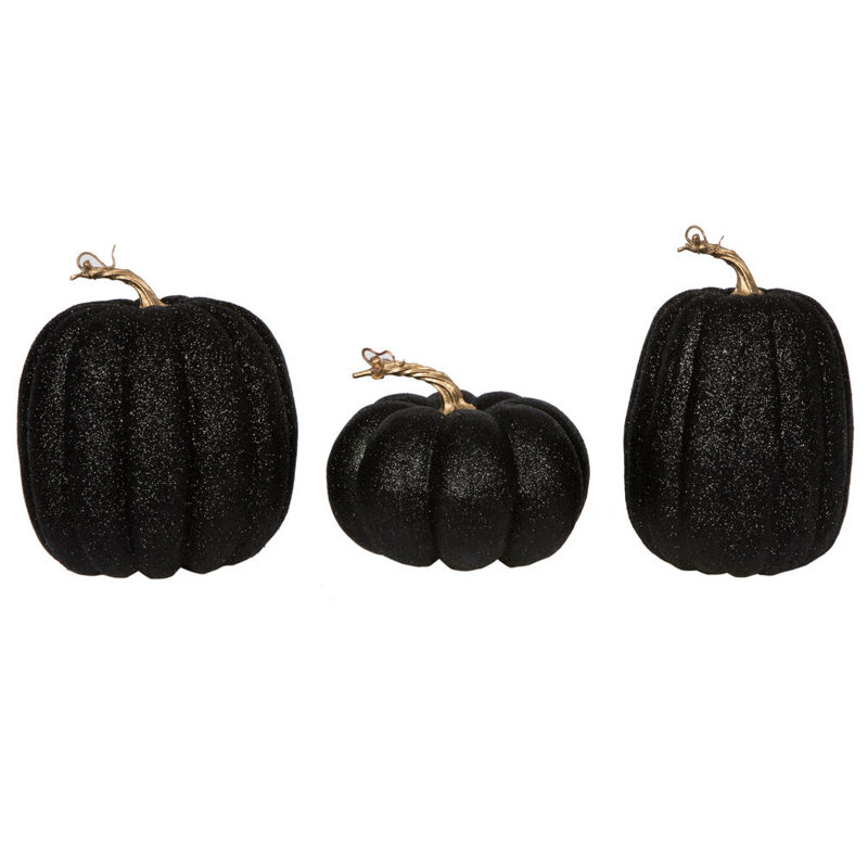 Ornement boule de Noël (ensemble de 3), Noir