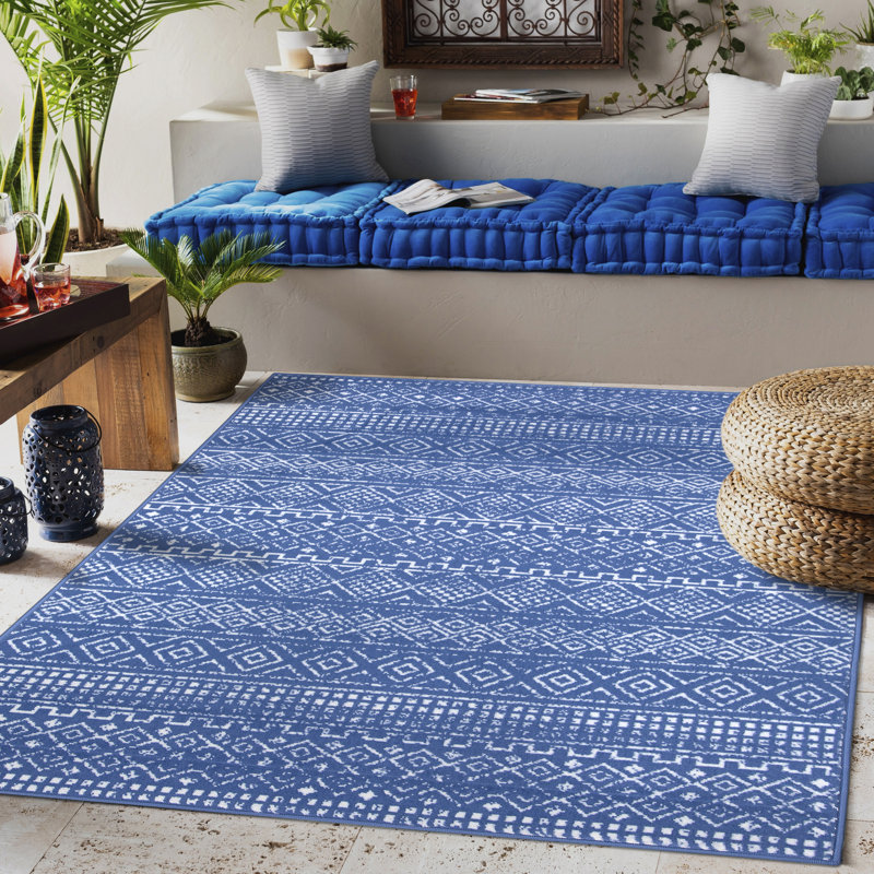 Ashalyn Moroccan Indoor / Outdoor Rug, Rectangle 5' x 7'