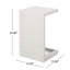 Table en forme de C Cape Coral Alu - blanc-762297478