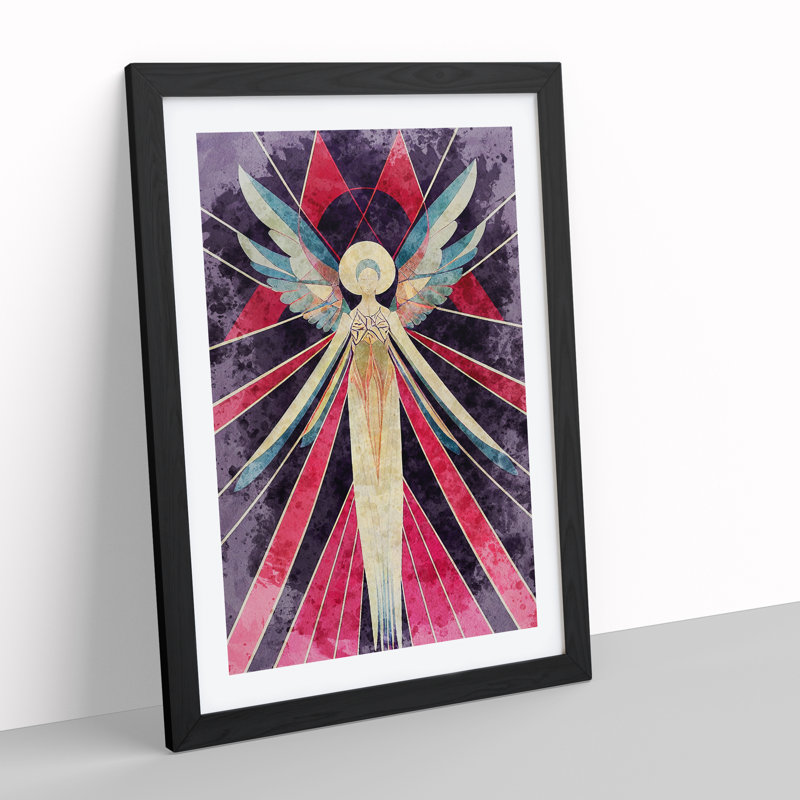 Marvellous Angel Abstract - Framed Print, Black, 64cm H x 46cm W x 2cm D